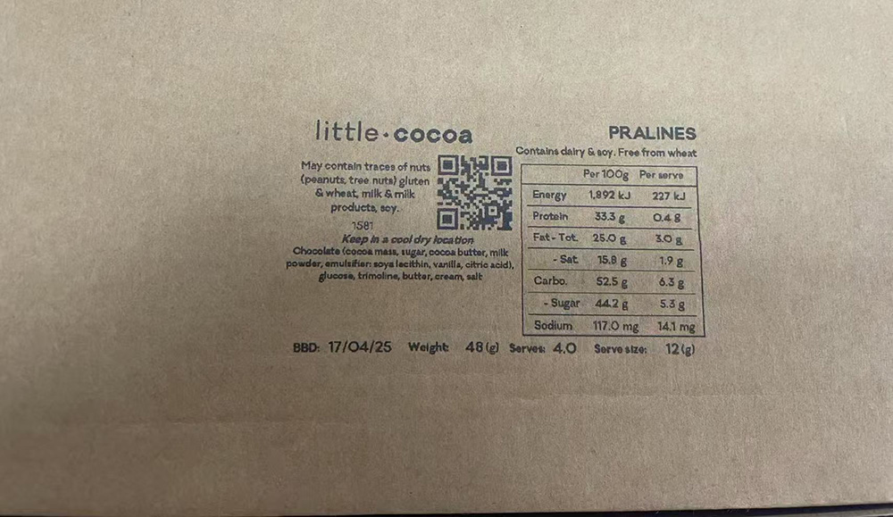 TIJ Online Printer Prints Ingredient List On Paper Box