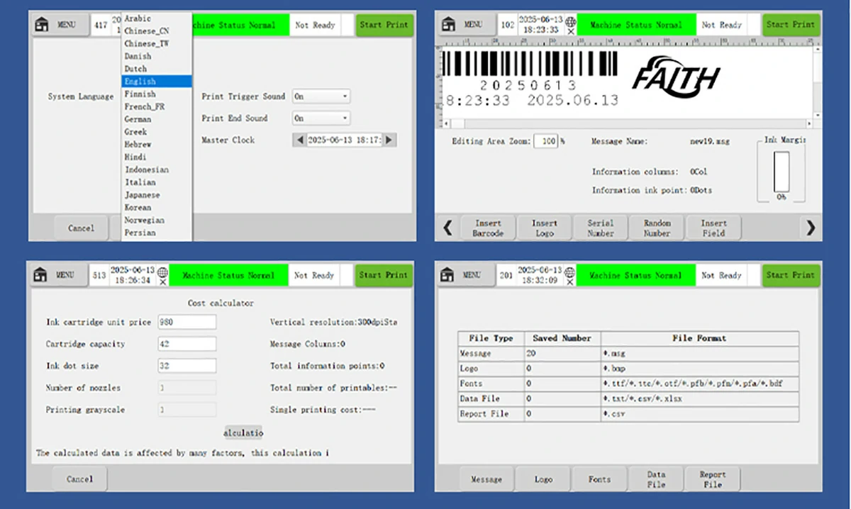 Faith TIJ online inkjet printer