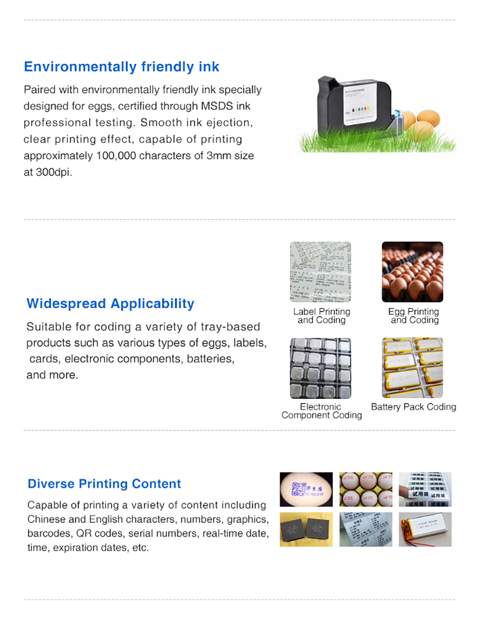 Single - head Chicken And Duck Egg Printer Prints QR Code Logo Images