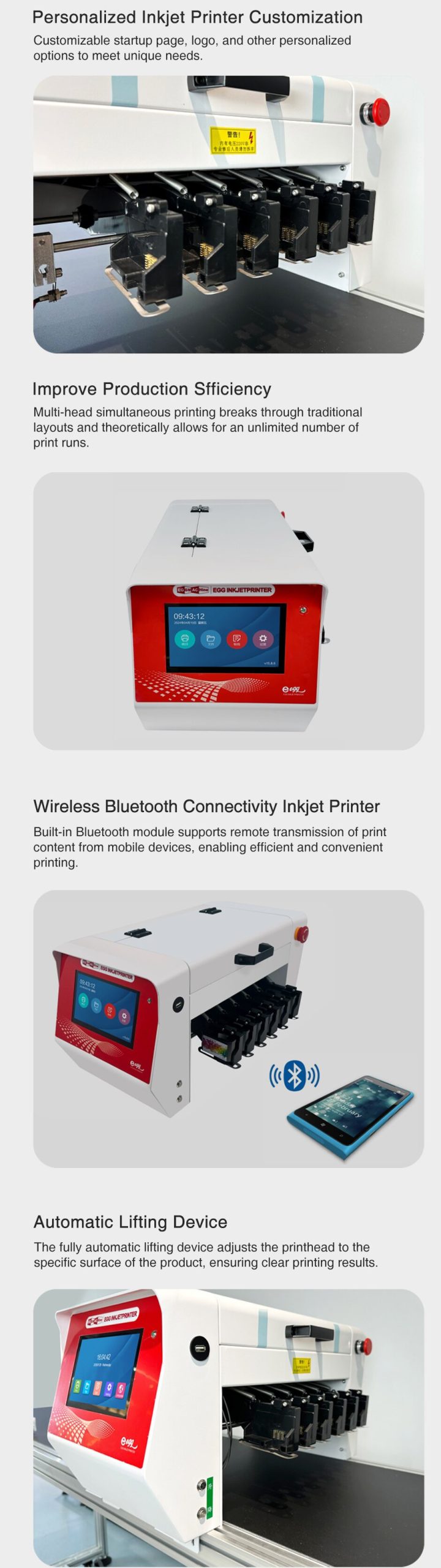 Automatic Egg Date Coding Printing Machine Stamping Expiry Code On Egg Inkjet Printer